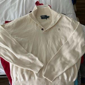 XXL Polo Ralph Lauren White 1/4 Sweater